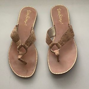 Lilly Pulitzer cork McKim flat sandal